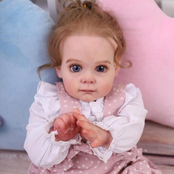 24 inch Reborn Baby Dolls Soft Vinyl Silicone Newborn Girl Reborn Dolls Toddler - Picture 4 of 12